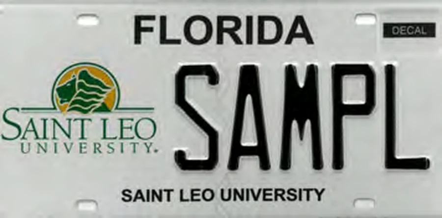 Florida Saint Leo University license plate