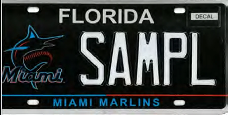 Florida Miami Marlins (MLB) license plate