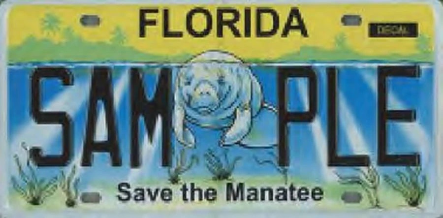Florida Save the Manatee specialty license plate