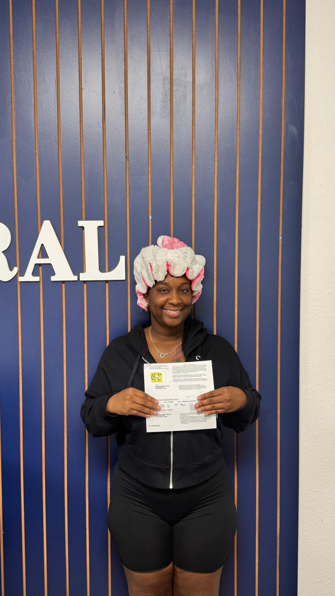 Registration renewed with a smile.