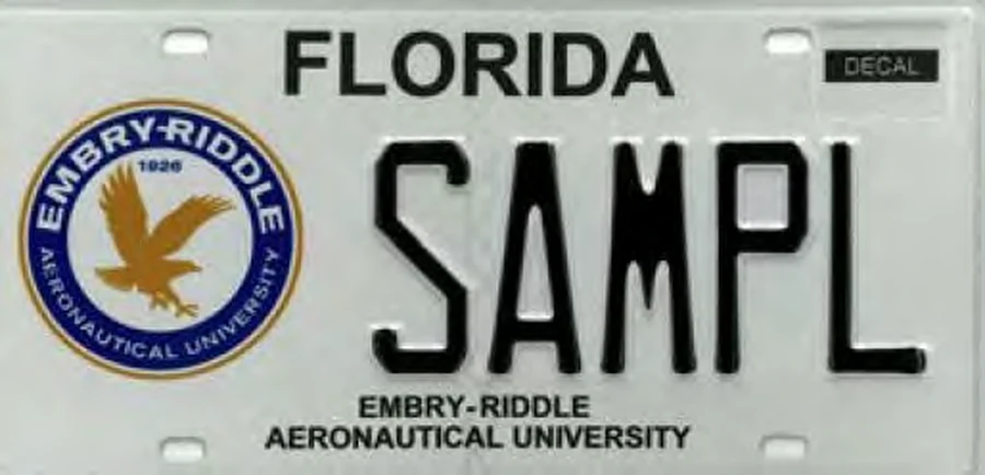 Florida Embry-Riddle Aeronautical University license plate