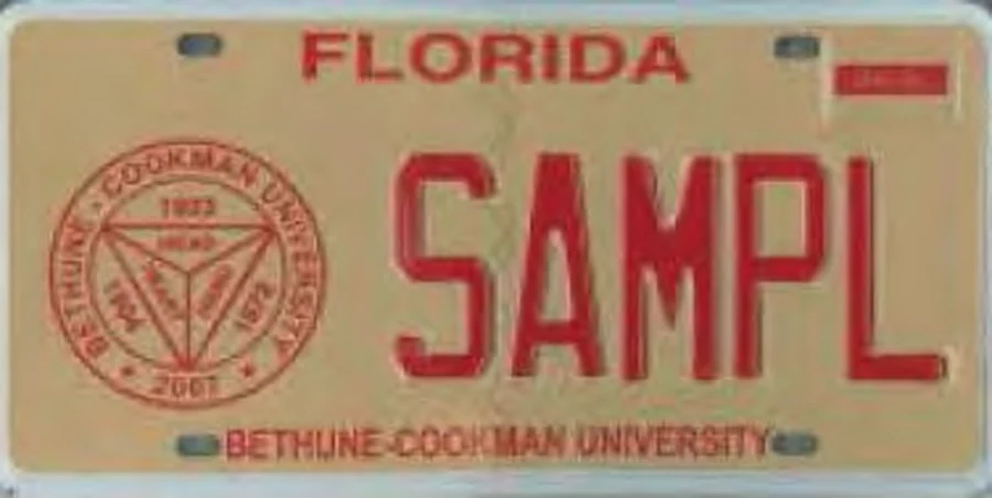 Florida Bethune-Cookman University license plate