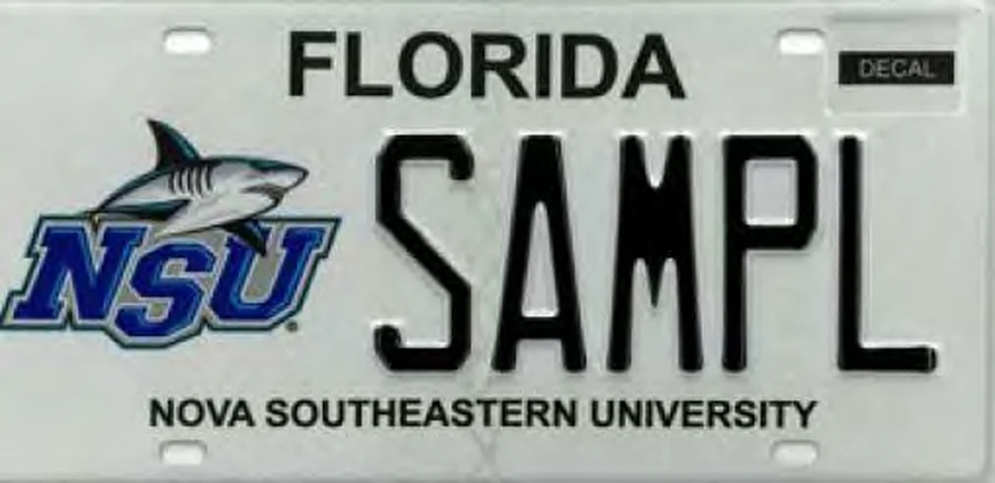 Florida Nova Southeastern University license plate