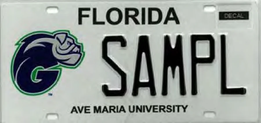 Florida Ave Maria University license plate