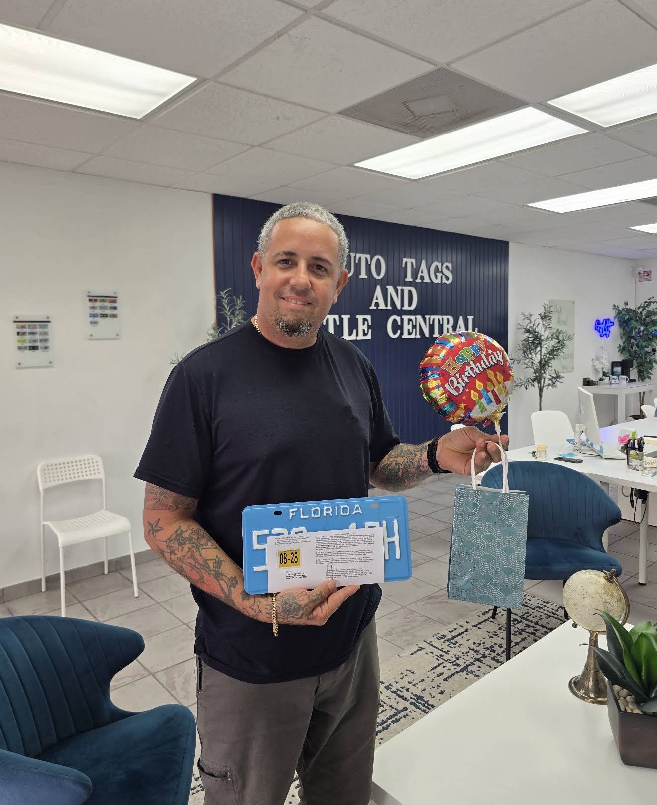 A new Florida plate and a birthday surprise on us.