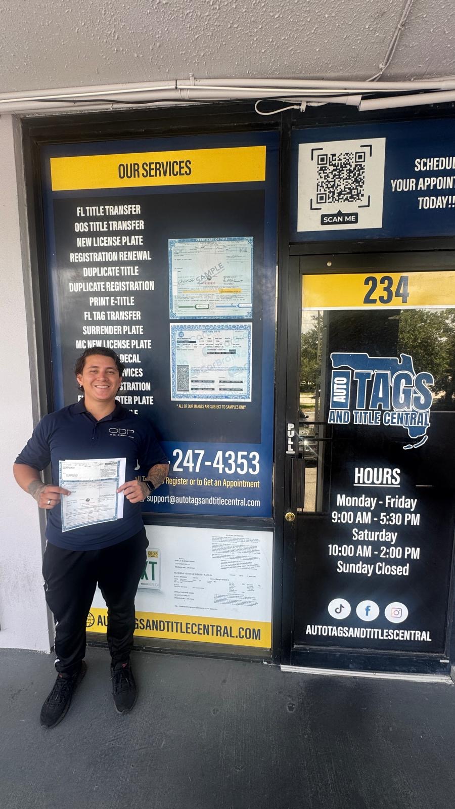 Paperwork finished at our front door — fast and simple.