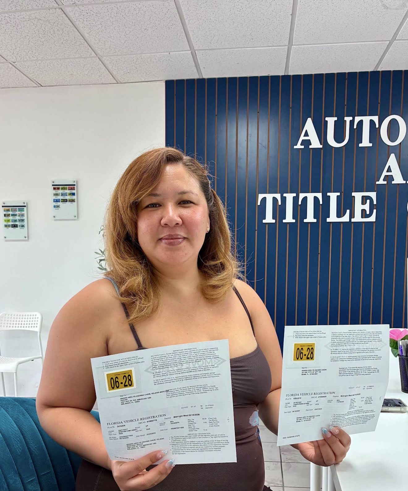 Two registrations renewed in one quick stop.