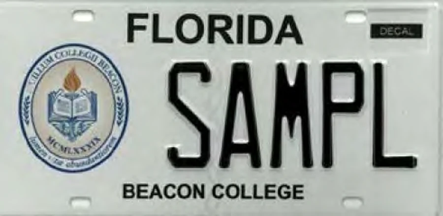 Florida Beacon College license plate
