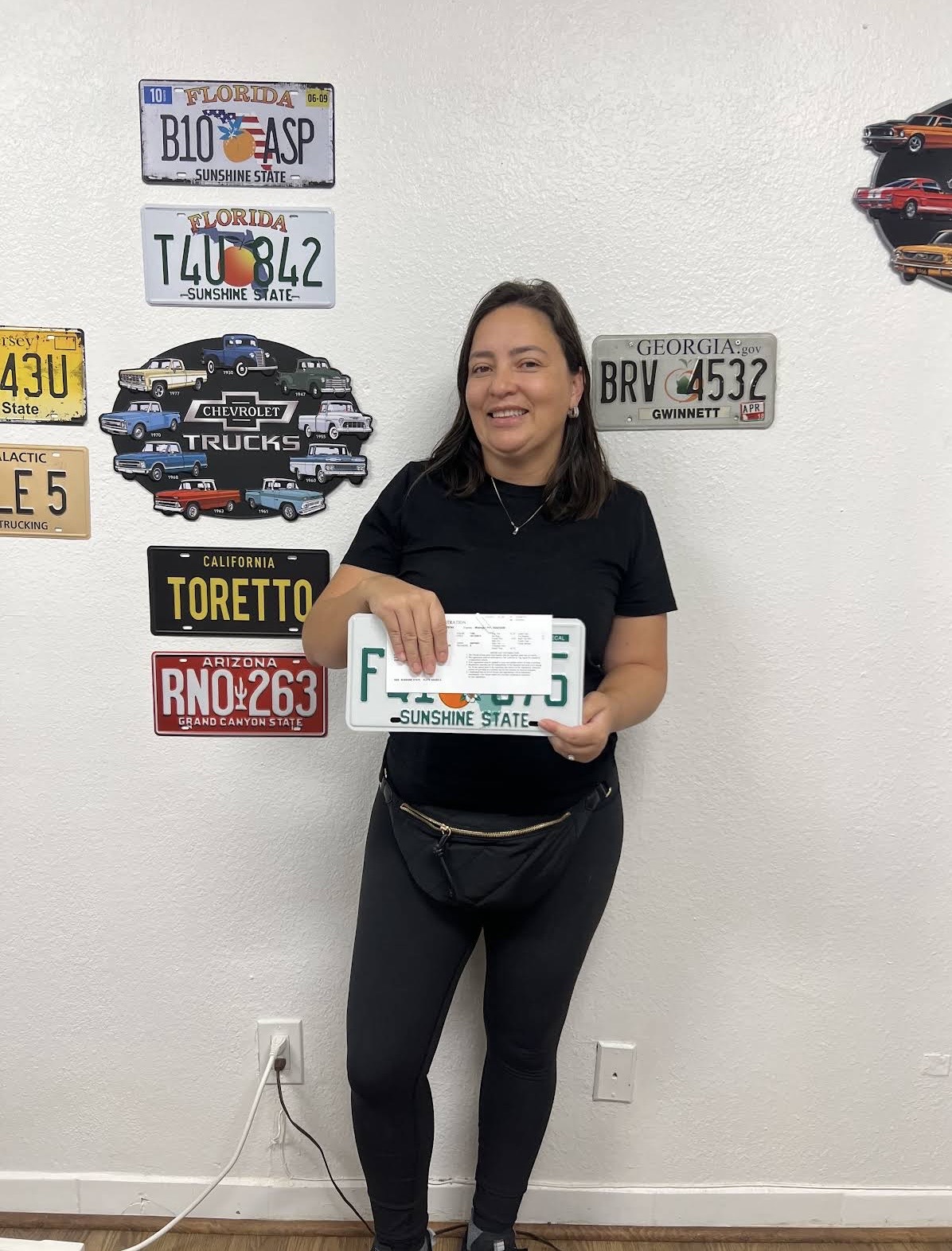 New Florida plate, zero DMV lines.