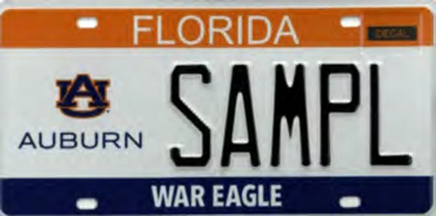 Florida Auburn University license plate